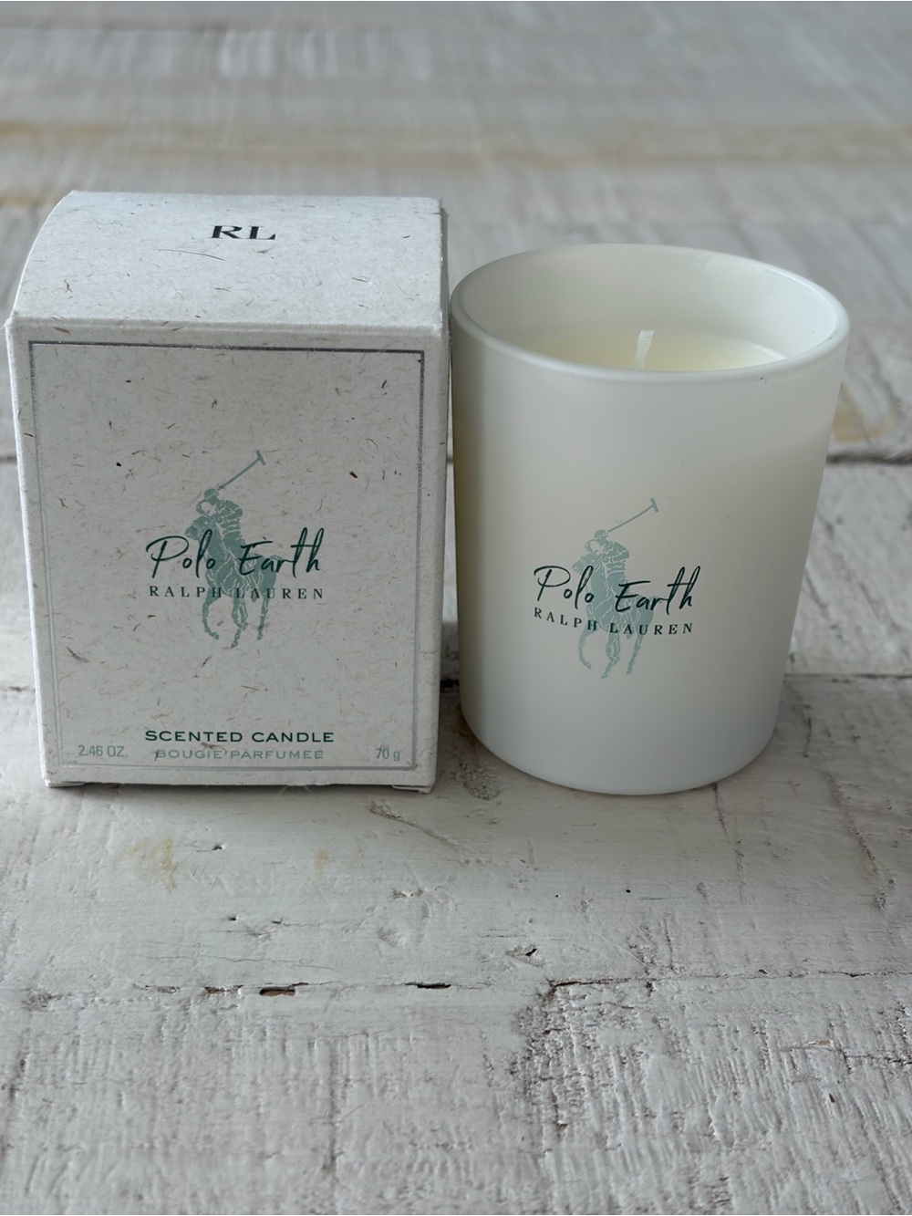 Polo Earth Ralph Lauren Scented Candle 2.46 oz NEW Shea Butter